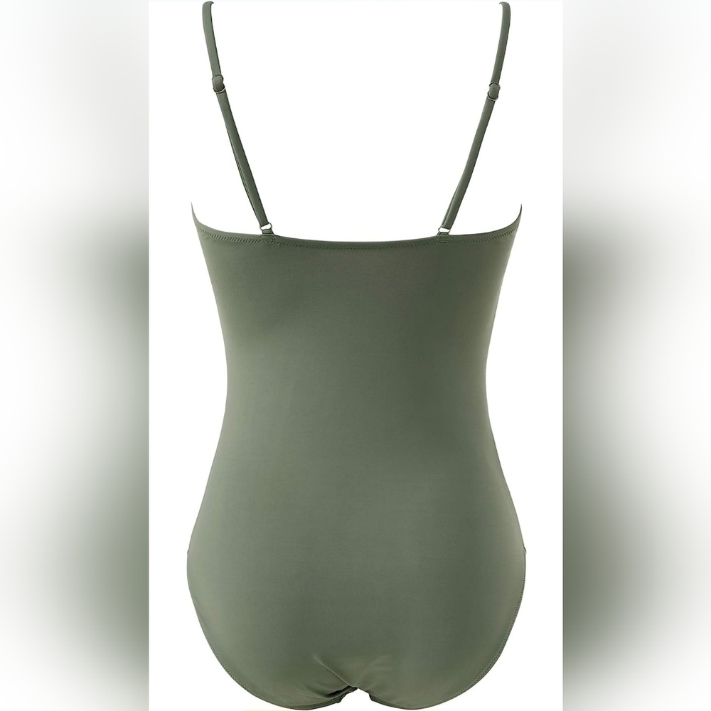 New Without Tags, One piece, Olive Green Size Medium Swimsuit - Picture 3 of 5